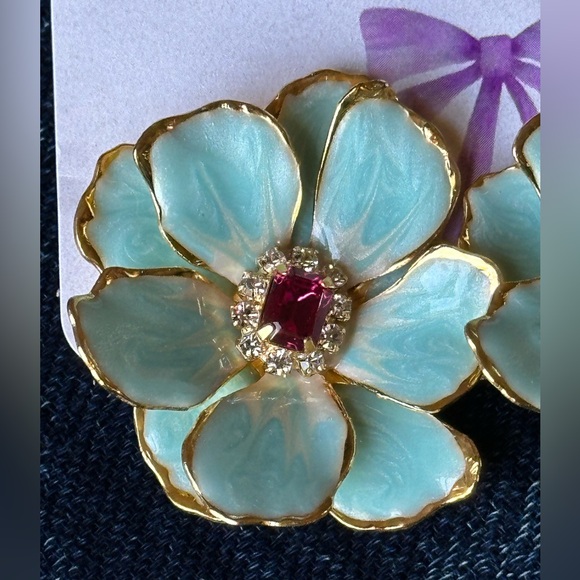 Anthropologie The Pink Reef Hand-Painted Earrings - NWT - Picture 5 of 5